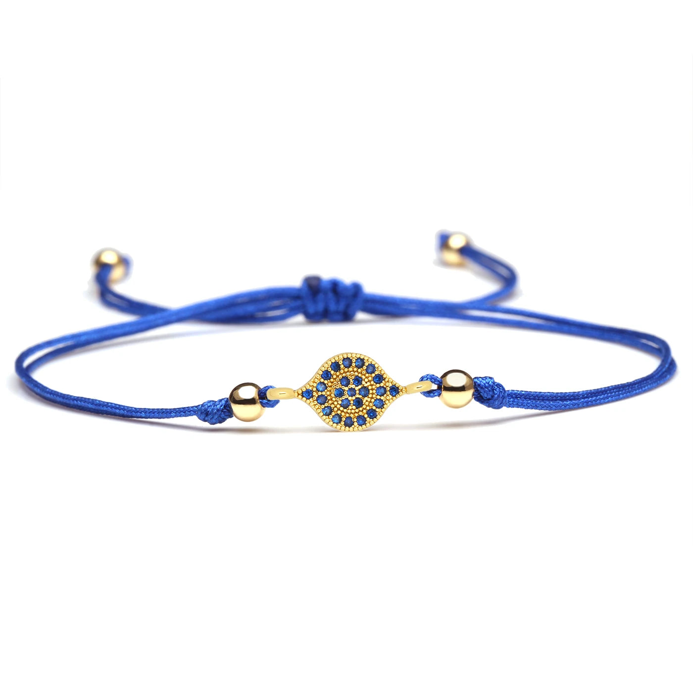 Copper Blue Evil Eye Charm Bracelet Red String Kabbalah Protection Handmade Adjustable Jewelry For Women Men Boys Girls Baby-Serilas