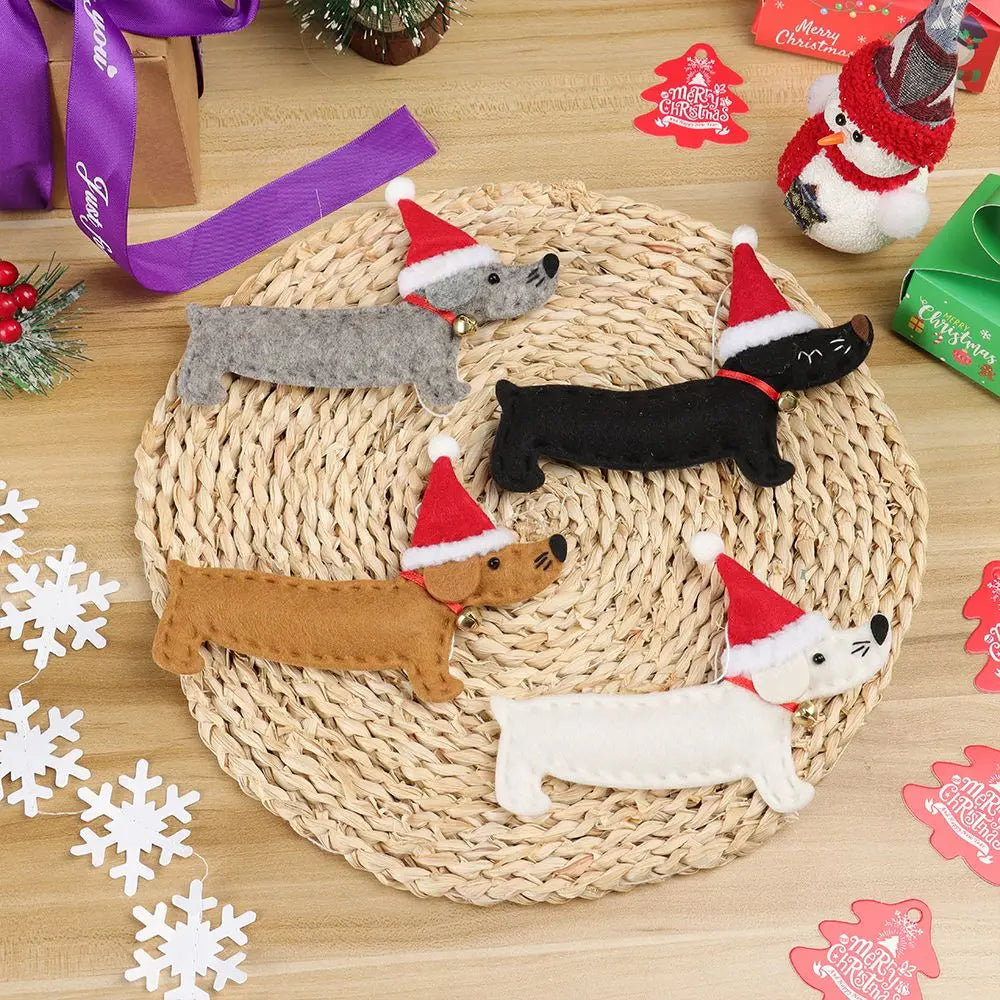 Gift Party Supplies Hang Decorations Ornaments Xmas Pendant Dachshund Dog Christmas Tree Accessories-Serilas