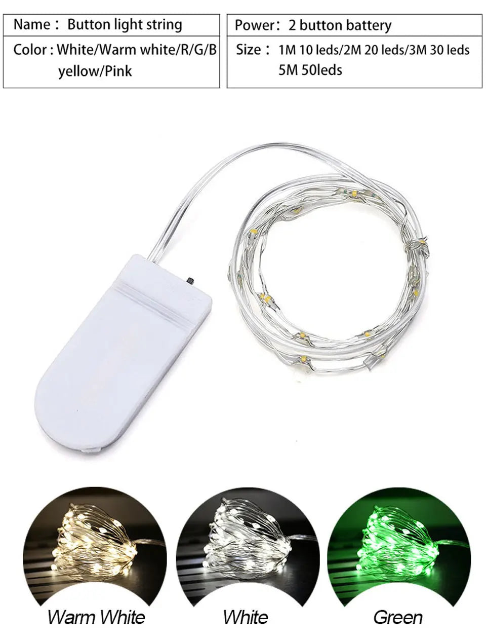 LED String Lights Night Light Holiday lighting Fairy Garland 1M2M3M 5M Decoration Light For New Year Wedding Brithday Party Lamp-Serilas