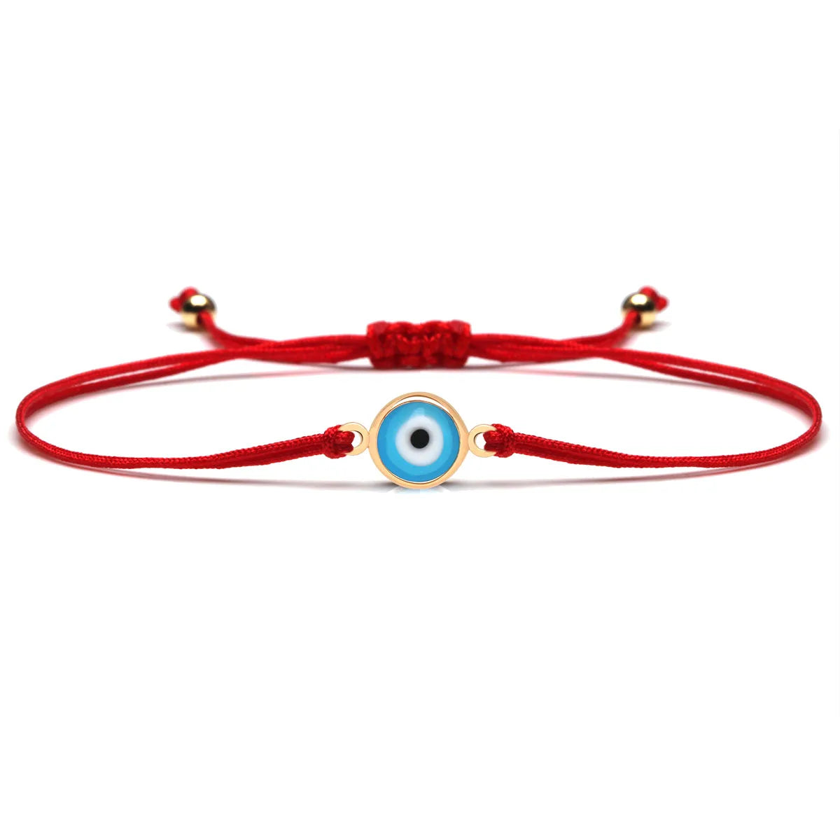 Copper Blue Evil Eye Charm Bracelet Red String Kabbalah Protection Handmade Adjustable Jewelry For Women Men Boys Girls Baby-Serilas
