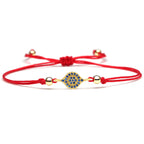 Copper Blue Evil Eye Charm Bracelet Red String Kabbalah Protection Handmade Adjustable Jewelry For Women Men Boys Girls Baby-Serilas
