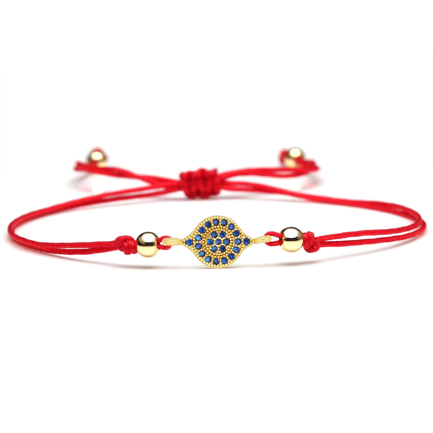 Copper Blue Evil Eye Charm Bracelet Red String Kabbalah Protection Handmade Adjustable Jewelry For Women Men Boys Girls Baby-Serilas