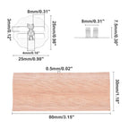 10 Pcs Flame Shaped Natural Wooden Wicks with Base Holder Candle Wick Wax Core Craft Candle Making Supplies Wave Soy Parffin Wax-Serilas