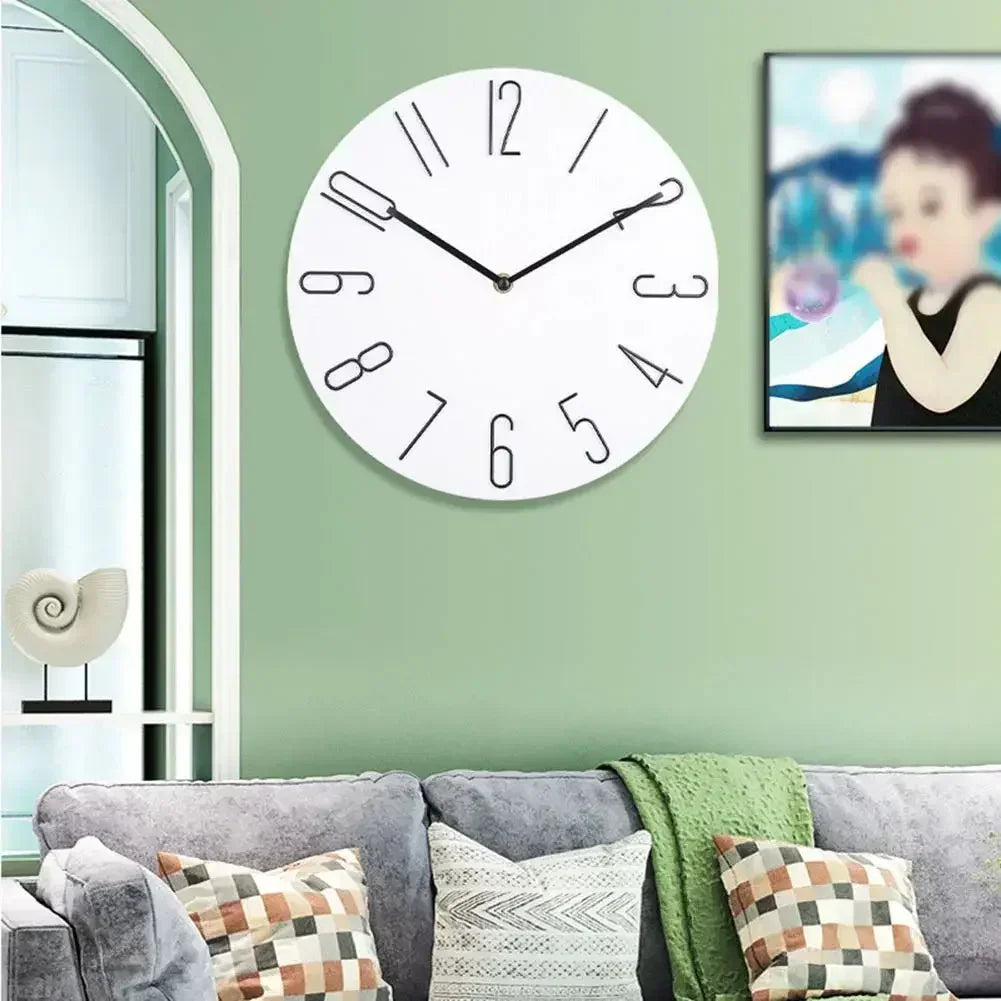 Wall clock living room household hanging fashion clock light luxury modern simple creative hanging wall ultra-quiet minimalist-Serilas