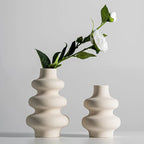 Nordic Style Ceramic Vase Modern White Dried Flower Vases Boho Home Decor Wedding Decoration Accessories Desktop Art Decorations-Serilas