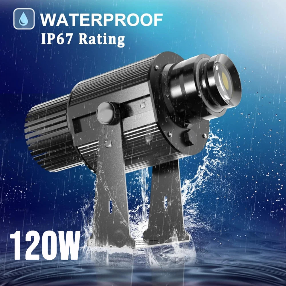 Custom Gobo Projector Light Custom Logo Lights Outdoor LED Rotating Customize Logo Spotlight for Commercial Shop Entrance Floor-Serilas