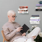 1/2pcFloating Bookshelf Invisible Heavy Duty Metal Shelves For Books Multifunctional Storage Tools Suitable For Home Living Room-Serilas