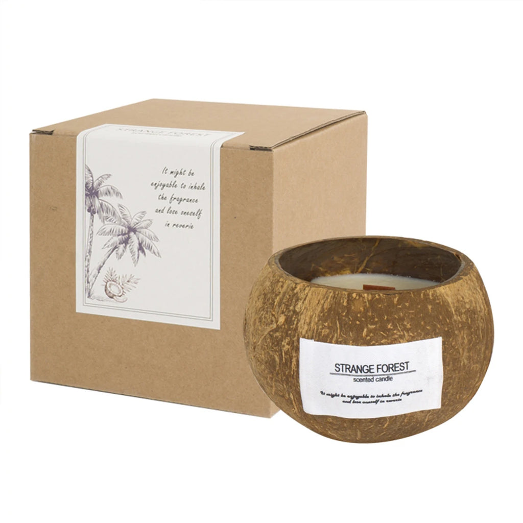 Coconut Shell Aromatherapy Candle Essential Oil Fragrance Premium Plant Wax Fragrance Home Companion-Serilas