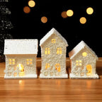 Christmas Decoration with LED Lights Snowflakes Shining and Christmas Decorations for A Small House-Serilas