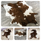 Simulated Cow Pattern Plush Carpet Area Rugs Bedside Keep Warm Print Imitation Home Floor Cushion Decorative-Serilas