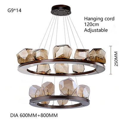 RockLume™ Modern Glass Pendant Chandelier