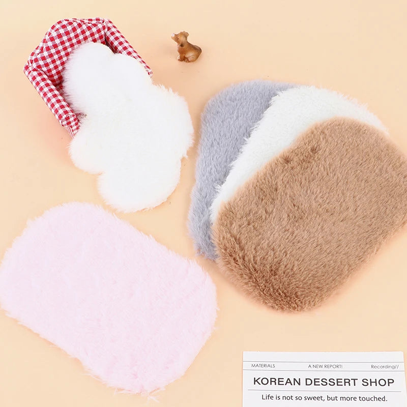 Dollhouse Miniature Plush Rug Carpet Mat Dolls House Living Room Furniture Decoration Accessories-Serilas