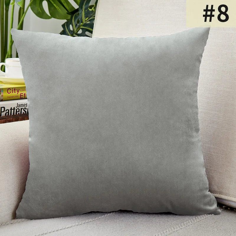 Velvet Cushion Cover Solid Color Throw Pillow Covers for Living Room Sofa Decorative Pillow Home Decor Pillowcase-Serilas