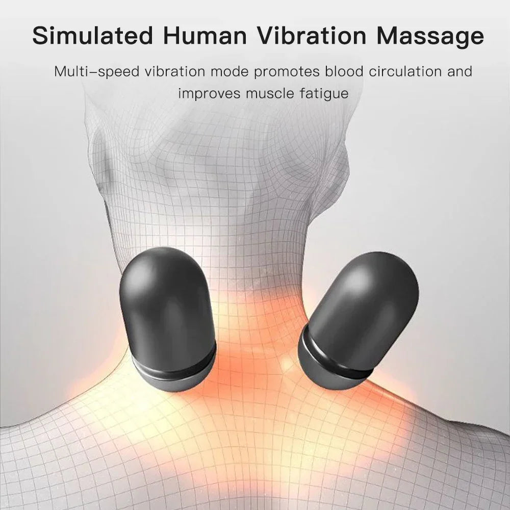 Electric Neck Massager Pillow Cervical Stretcher Heating Vibration Massage Back Traction Orthopedic Sleeping Pillows Support-Serilas