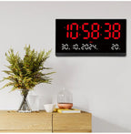 21 Inch Large Digital Wall Clock Large LED Screen Display Clock with Time/Date/Week/Temperature 12/24H Adjustable Brightness-Serilas
