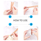30pcs Wooden Candles Wick for DIY Paraffin Candle Jar Making Kit Candle Core with Clip Base Handmade Smokeless Candle Wick Cores-Serilas