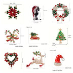 Fashionable Christmas Wreath Decoration Corsage ,31 Styles To Choose From Versatile Brooch, ,ideal Choice for Gifts-Serilas