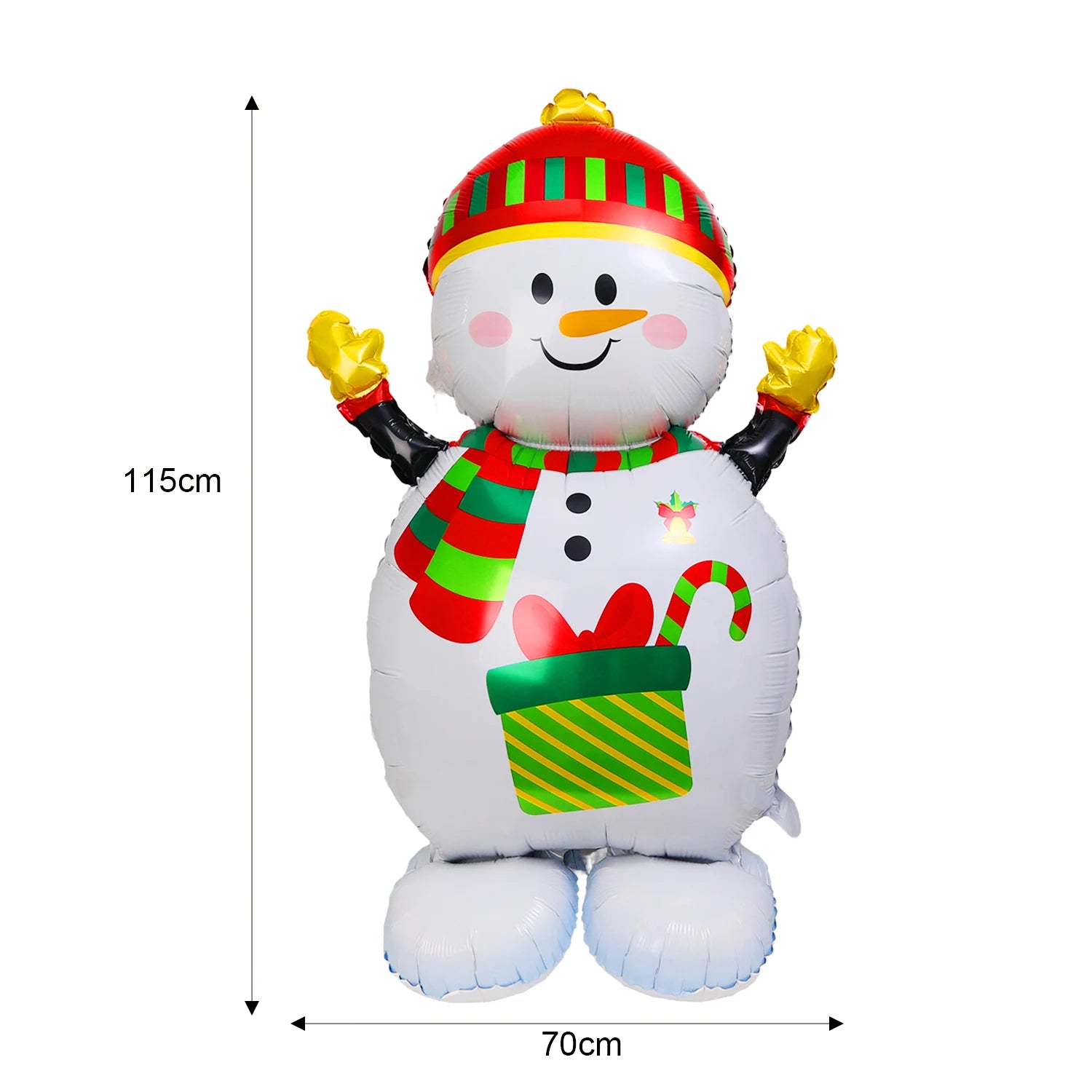 Christmas Large Standing Balloons 3D Inflatable Aluminum Foil Balloon Santa Claus Snowman Xmas Party Home Decors Supply Kid Gift-Serilas