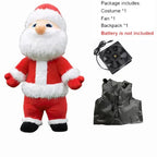 Inflatable Santa Claus Snowman Deer Mascot Costume Adult Fancy Dress Christmas Party Kawaii Mascot Costume Carnival Costumes-Serilas