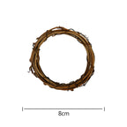 Natural Wreath 8/10/12cm Diameter Christmas Rattan Wreath Rings Braided Wreath DIY Hand-Woven Grapevine Vines Wreaths Crafts-Serilas