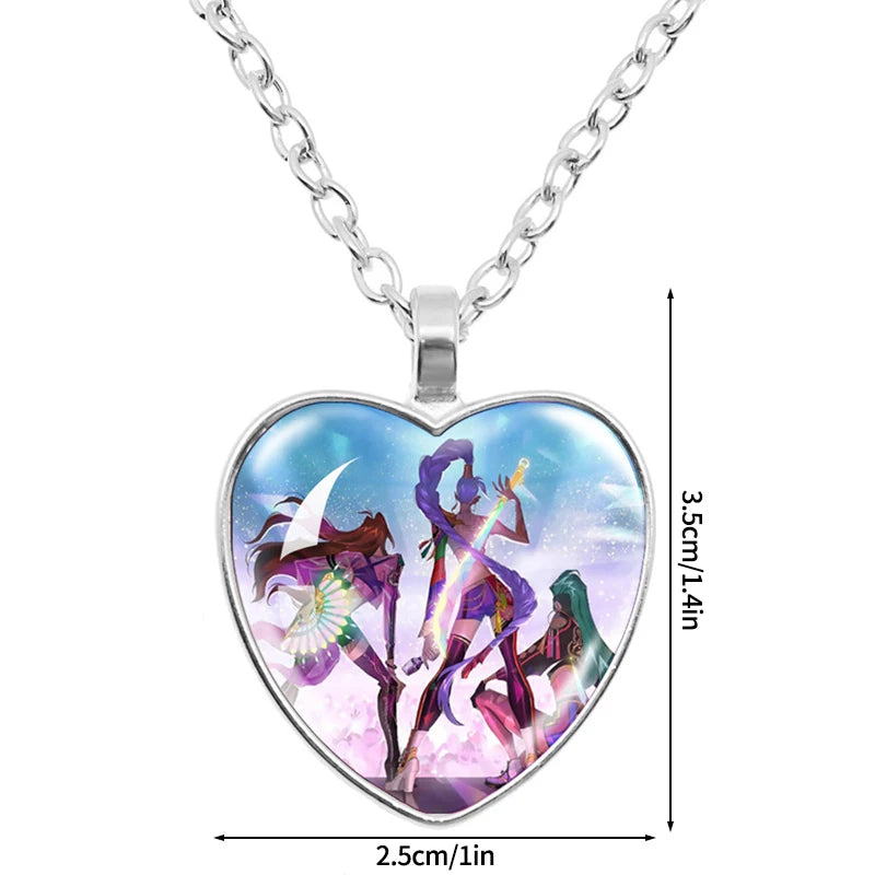 Gabby Dollhouse Heart Necklace Colorful Beaded Bracelet Cute Cartoon Anime Cosplay Jewelry Accessories Kids Girls Birthday Gift-Serilas