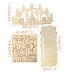 Christmas Wooden Ornaments Snowman Church Christmas Desktop Ornaments New Year Xmas Party Decorations for Home Navidad Gifts-Serilas