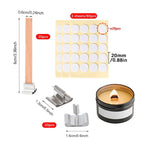 100Pcs Wooden Wick Stick with Base Candle Making Tools Multi Size Candlewick for Scented Candles Wedding Decor DIY Birthday Gift-Serilas