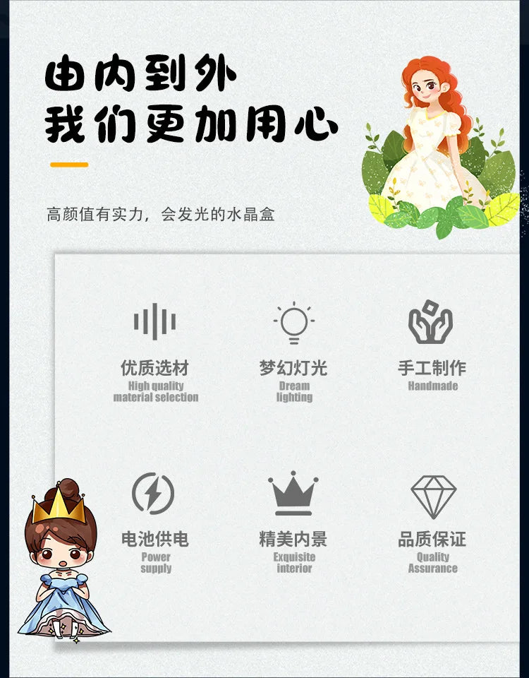 Christmas Scene Decoration Small Gifts Crafts Drifting Snow Crystal Ball Children's Toys Birthday Gift Decoration-Serilas