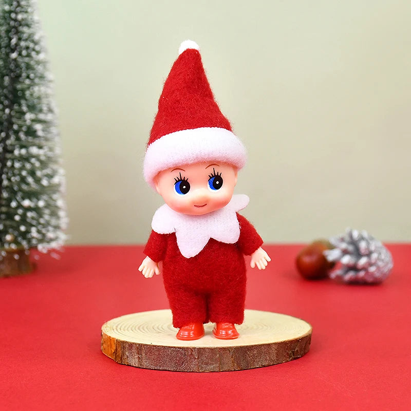 Christmas Baby Elf Dolls Mini Baby Pendants Merry Christmas Decor Gifts Festive Party Decoration Xmas Toys Gift For Kid Child-Serilas