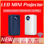 Smart Projector WIFI Mini Portable Home Theater Mobile Phone Same Screen Projector Support 4K LED Home Video Projector &Speaker-Serilas