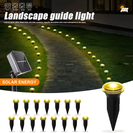 GlowPath™ Solar LED Garden Pathway Lights 15/30 LEDs