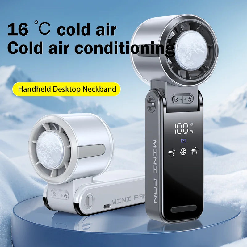 Portable Fans 29,000 RPM Collapsible Foldable TEC Superconducting Cooling Mini Portable Fan Air Cooler Minifan-Serilas