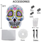 3FT Inflatable Toys Day of the Dead Decorations Blown Up LED Decor for Lawn Yard Garden Indoor Outdoor Home Party Holiday-Serilas