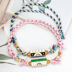 Lucky Eye Copper Enamel Turkish Evil Eye Charm Bracelet DIY Adjustable Rope Chain Bracelet for Women Men Girls Fashion Jewelry-Serilas