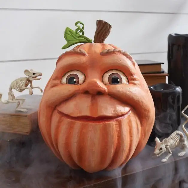 Artificial Pumpkin Statue for Garden Decoration, Pumpkin Face, Monster, Party Decoration, Expression-Serilas