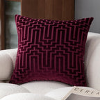 Pillow Cover Cut Velvet Geometric Creative Decoration Cushion Cover 45x45-Serilas