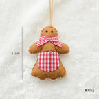 Christmas Tree Snowflake Gift Decoration Pendant Wool Felt Gingerbread Handmade DIY Accessories Christmas New Year Decoration-Serilas