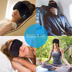 Bluetooth Sleeping Headphones 3D Eye Mask Wireless Air Travel Bluetooth 5.0 Headband Soft Elastic Comfortable Music Earphones-Serilas