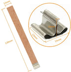 Wooden Candle Wicks Flat Candle Wooden Iron Stand Candle Cores with Base Holder for Handmade DIY Candle Making Craft-Serilas