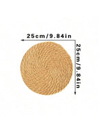 Hanging Woven Cloth Wall Basket Handmade Decorative Rustic Boho Wall Baskets Decor Home Farmhouse Wicker Round Seagrass Baskets-Serilas