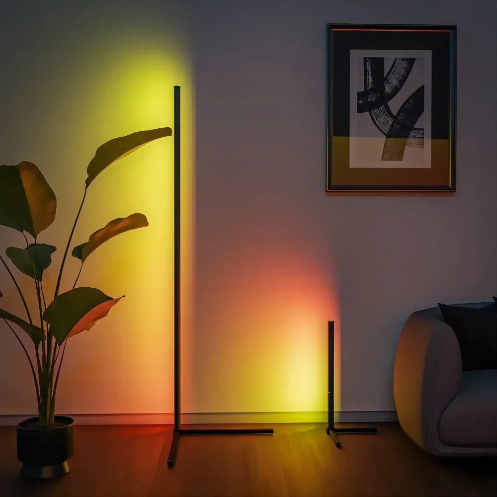 Smart RGB Dream Color Dimmable Corner Floor Lamp Stand Smart APP LED Mood Light for Bedroom Gaming Living Home Decor-Serilas
