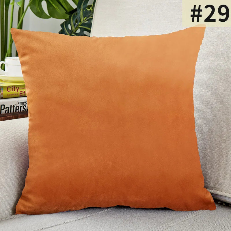 Velvet Cushion Cover Solid Color Throw Pillow Covers for Living Room Sofa Decorative Pillow Home Decor Pillowcase-Serilas