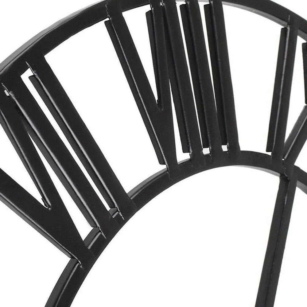 Modern 3D Large Wall Clocks Roman Numerals Retro Round Metal Iron Accurate Silent Nordic Hanging Ornament Living Room Decoration-Serilas