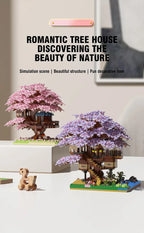 Christmas Gifts DIY Flowers Tree House Micro Building Blocks Block Assembly Brick Handmade Girls Girlfriend Birthday gift kids-Serilas