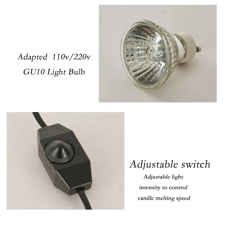 Candle Warmer Lamp with Timer Dimming Melting Wax Table Lamp Home Bedroom Decor Nightlight Creative Aromatherapy Desk Light Gift-Serilas