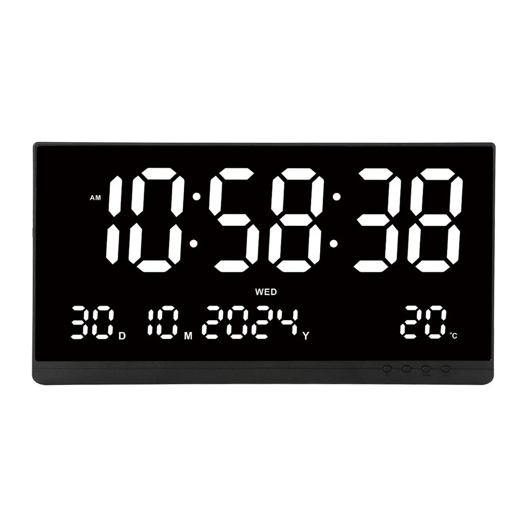 21 Inch Large Digital Wall Clock Large LED Screen Display Clock with Time/Date/Week/Temperature 12/24H Adjustable Brightness-Serilas