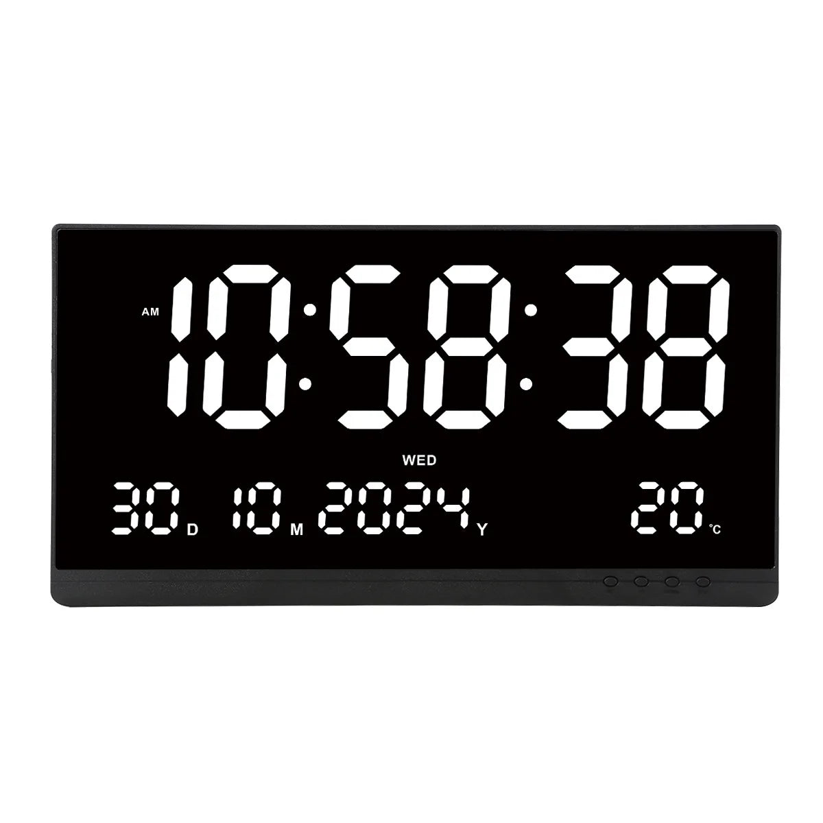 21 Inch Large Digital Wall Clock Large LED Screen Display Clock with Time/Date/Week/Temperature 12/24H Adjustable Brightness-Serilas