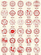 Ornament wreath Name Wedding Customized Wax Stamp Initial stamp,DIY Ancient Seal Retro Stamp,Personalized designVintage Wax Seal-Serilas