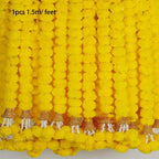 Marigold Flower Garlands 1.5m Artificial Flower Garland Indian DécorPooja Diwali Fiesta Day of The Dead Christmas Events Decor-Serilas