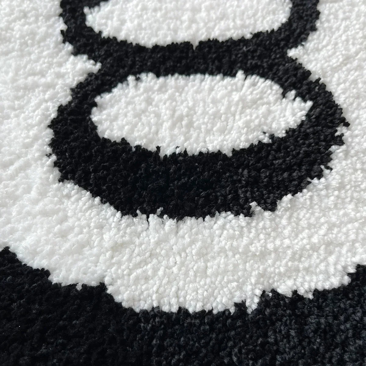 Plush Black 8 Ball Rug Creative Soft Anti-slip 8 Ball Carpet Round Skin Friendly 8 Ball Mat Hoom Decor-Serilas